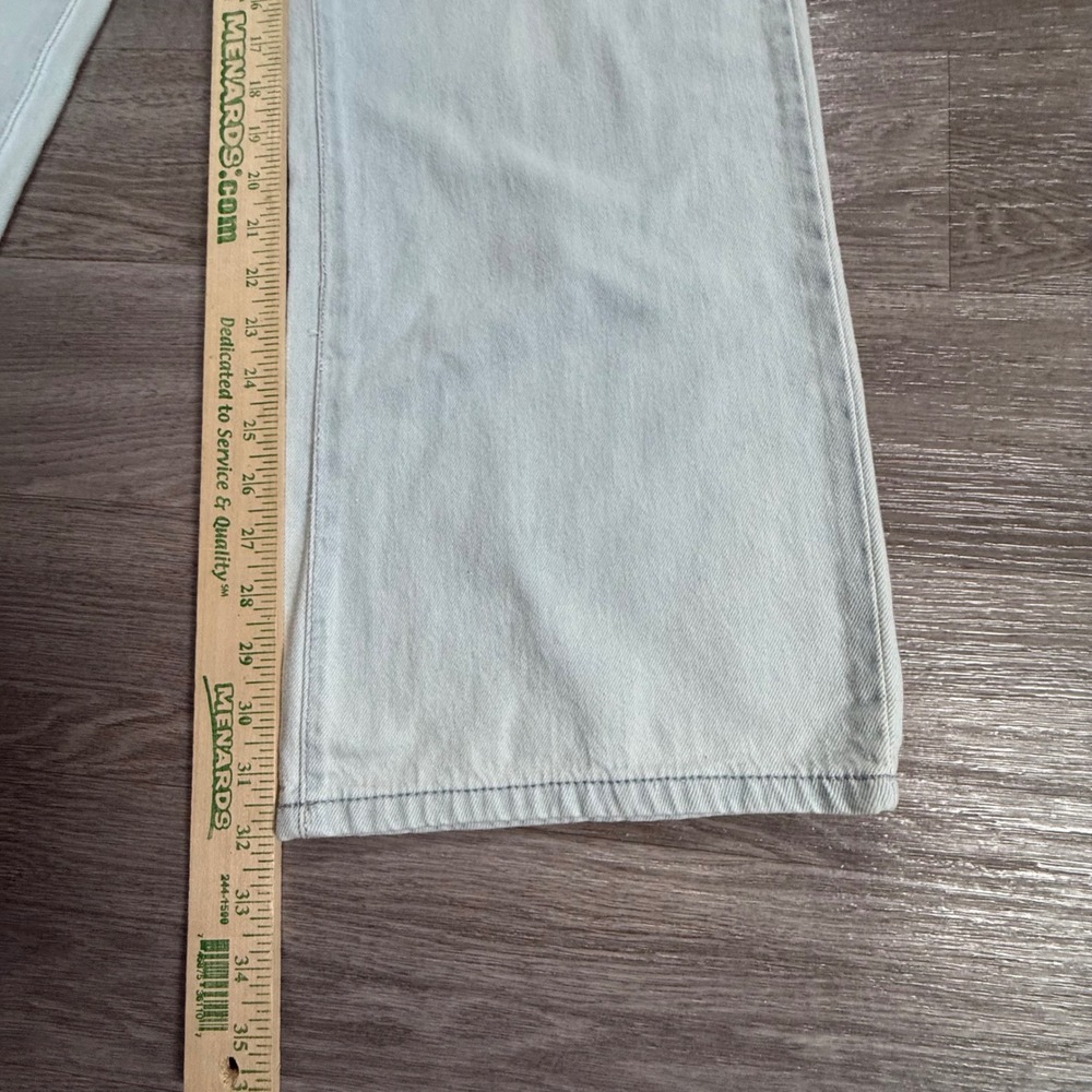Kensie Easy Breezy Denim High Rise Wide Leg Jeans Saltwater Light Wash 4/27 NEW - Picture 2 of 7